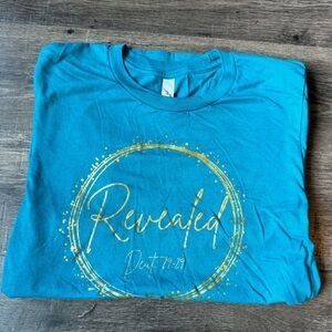 Turquoise Scripture Shirt size Small